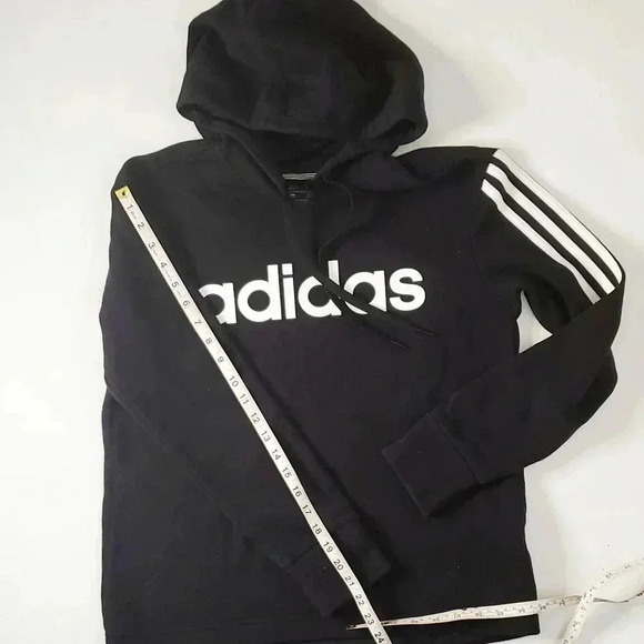 Adidas Hooded Sweetshirt Original Black& white with  Graphic sz M - Picture 4 of 7